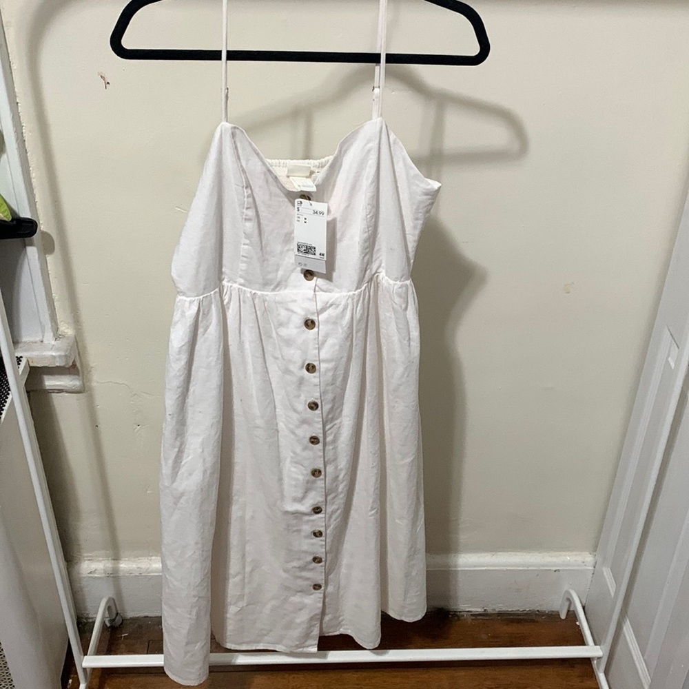 H&M White Button Down Sun Dress
